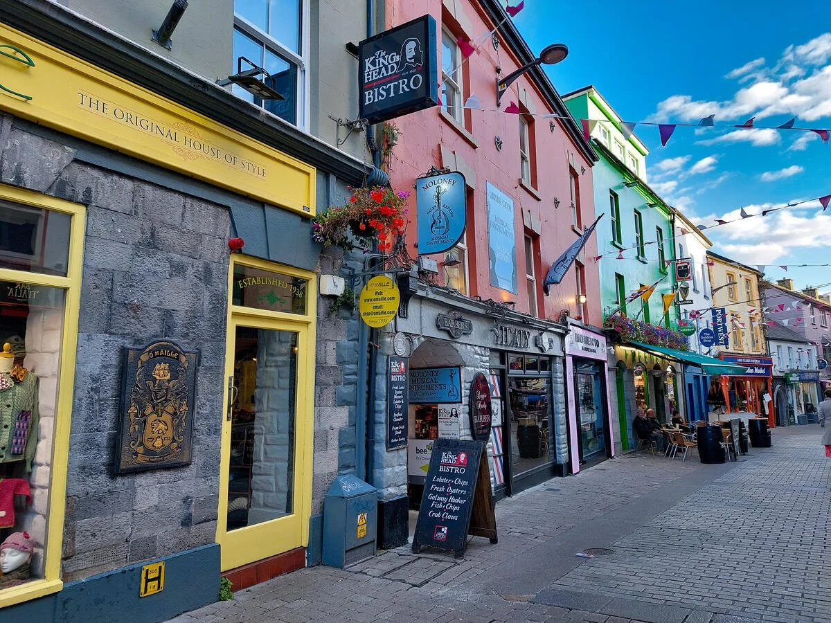 colourgul main street in galway