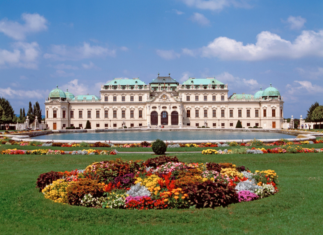 View of schoenbrunn palace in vienna