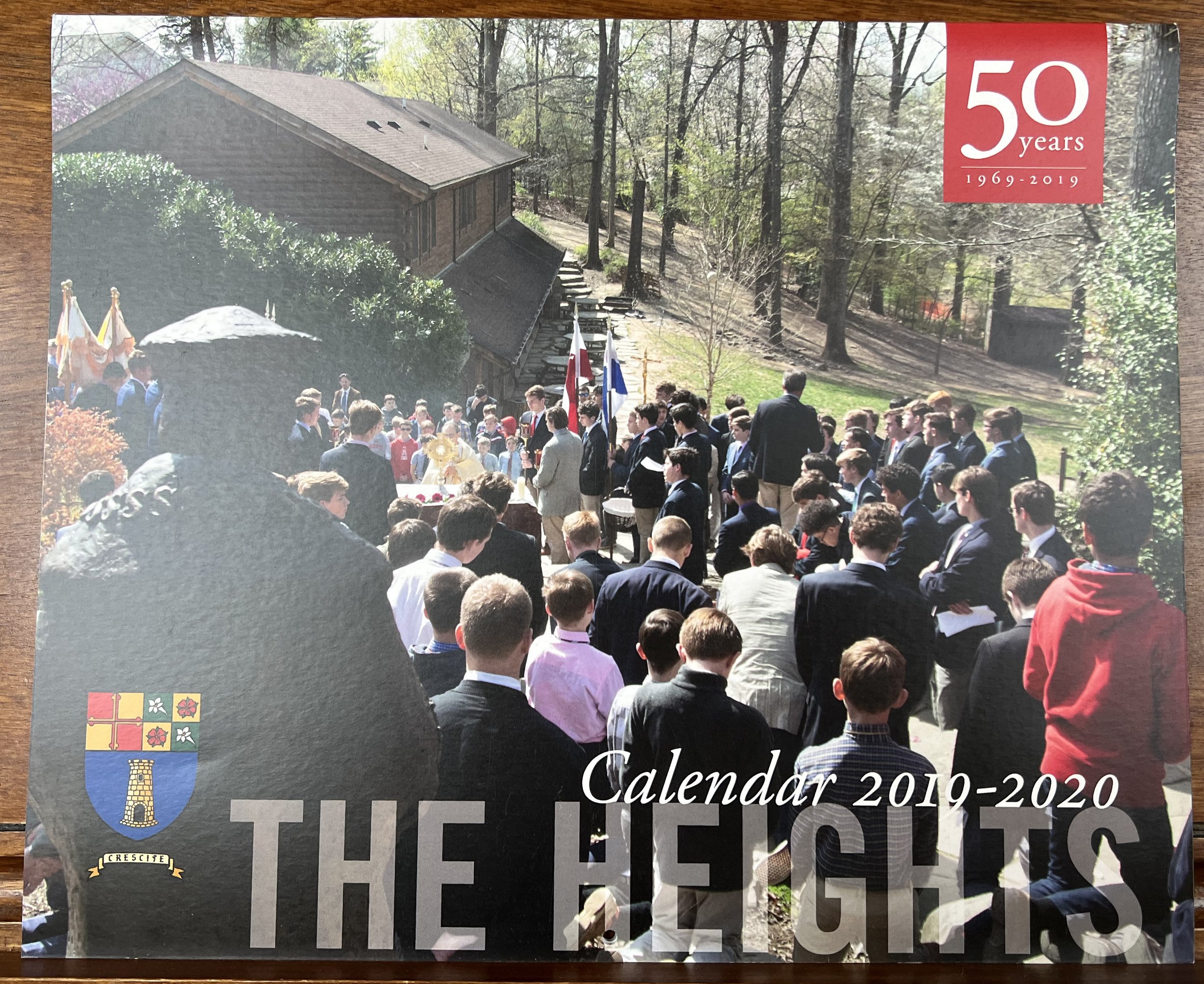 The Heights School calendar for their 50 year anniversary