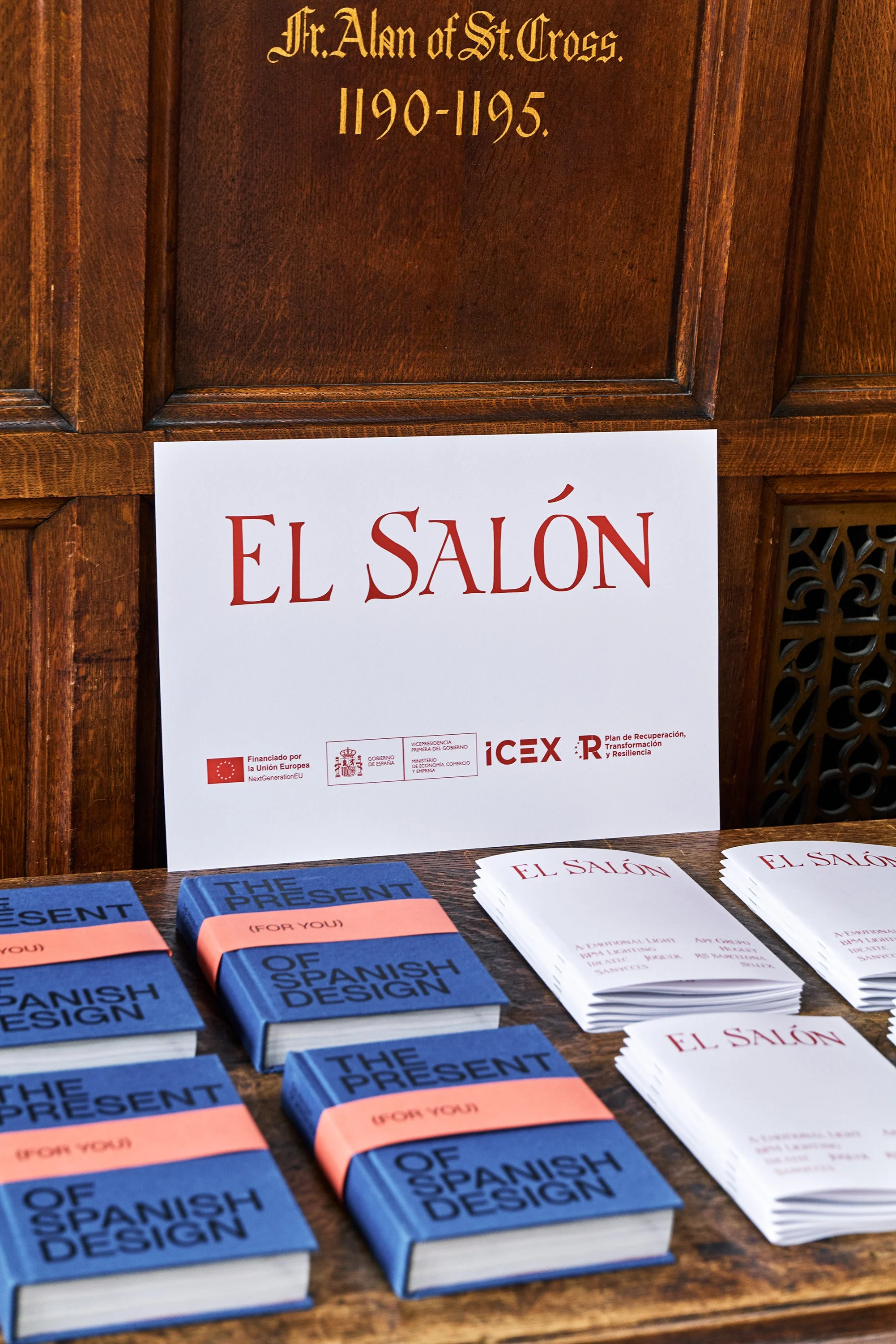  The  El Salón  custom typeface, designed by Érika Muller using letterforms extracted from the museum’s stained glass and plaques (Images by  Kane Hulse ). 