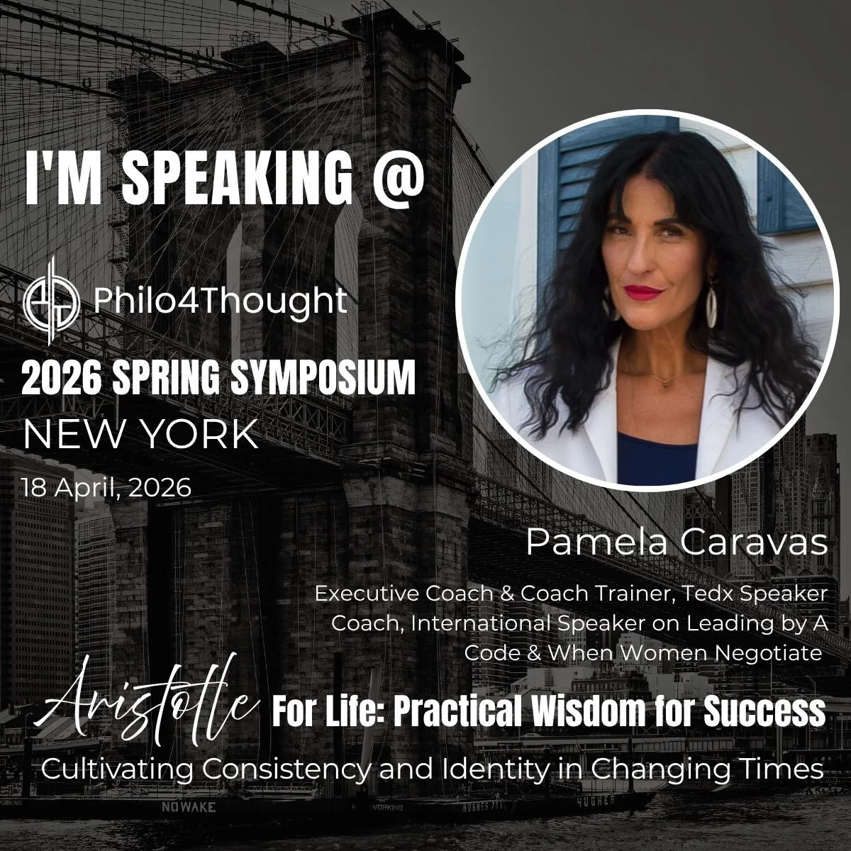 Well, yes. Back to New York to share my experience and knowledge as a speaker on coaching for identity. Topic: Aristotle for Life- Practical Wisdom for Success: Cultivating Consistency and Identity in Changing Times. 

Coaching is a passion. Training