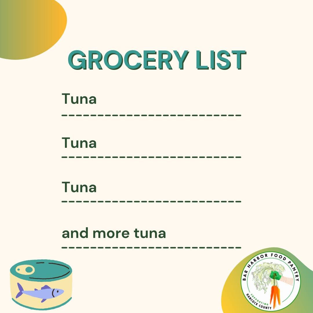 We ran into a supply issue this month and could really use some donations of canned tuna. If you're able to donate a few, come say hi and drop them off at the pantry during open hours or leave in the bin at Hannaford. Thank you! ☺️