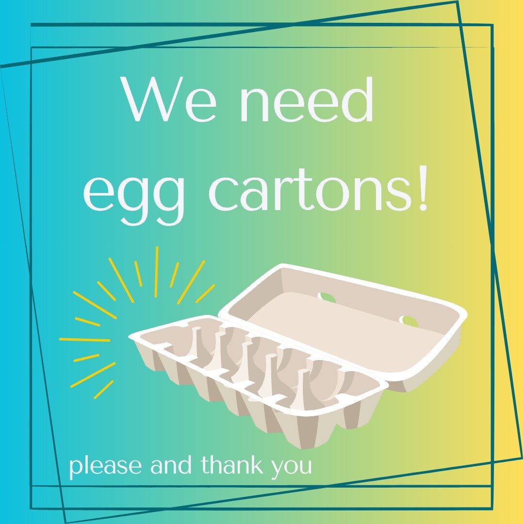 If you have any empty egg cartons floating around after all that Easter egg decorating, we could really use them 🙏