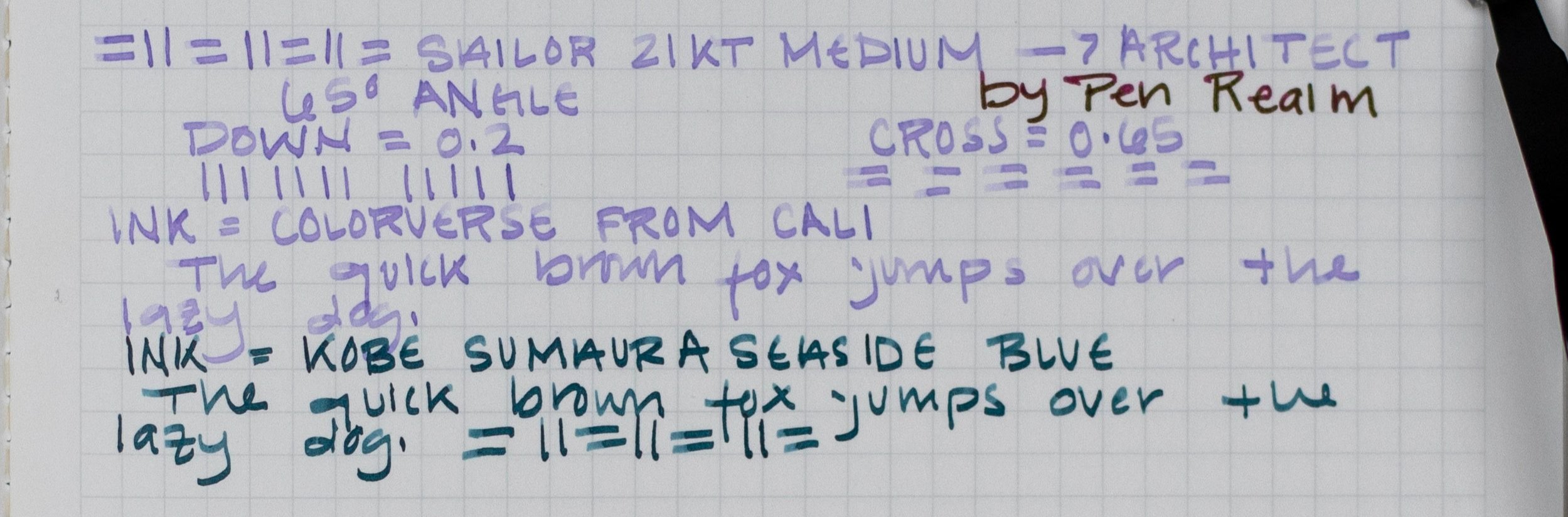  Zoomed in to help demonstrate the line variation 