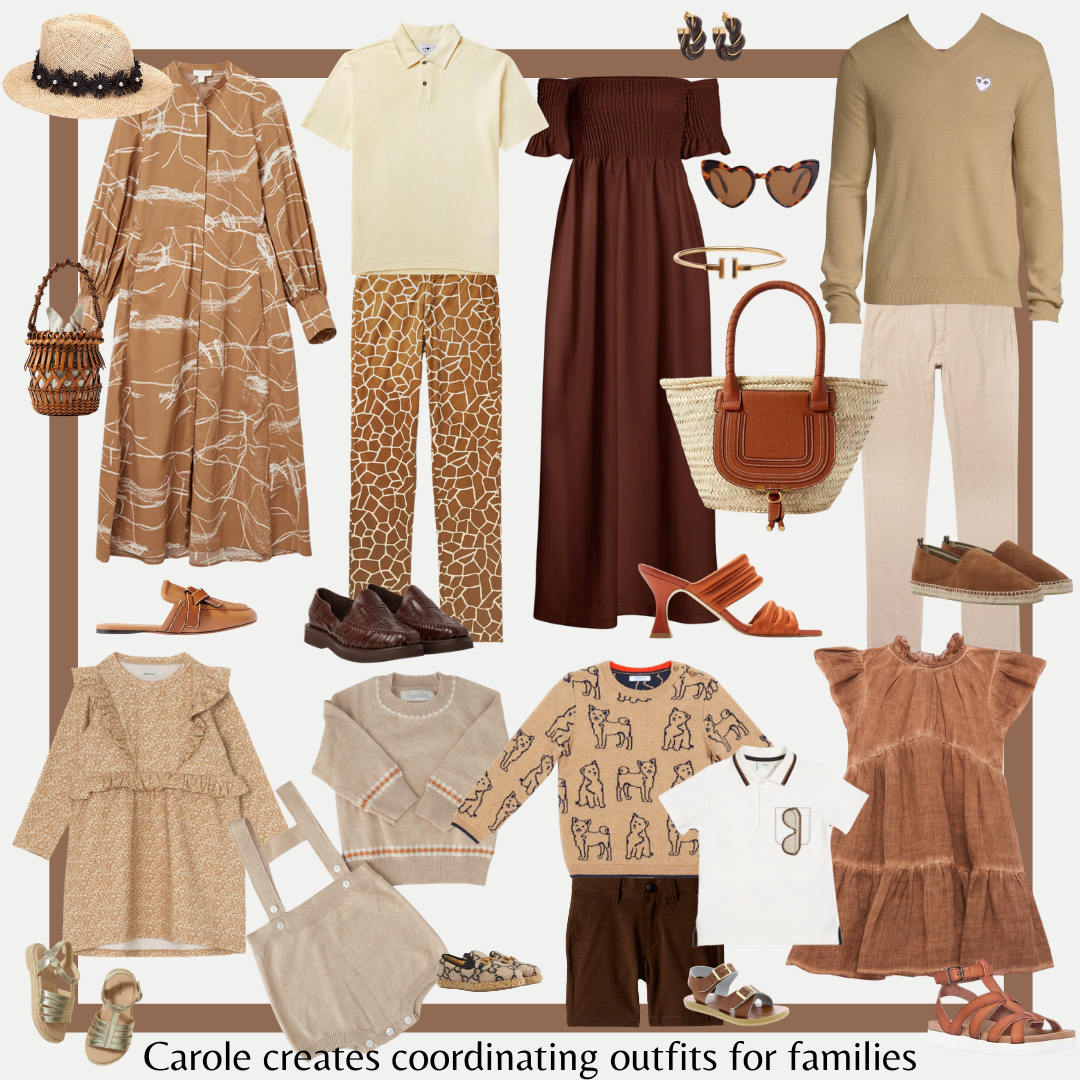 Brown and Cream color scheme for clothes, outfits, travel outfits