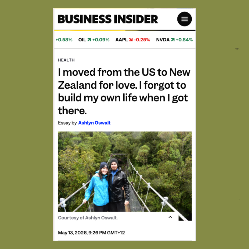I Moved from the US to NZ for Love / Business Insider