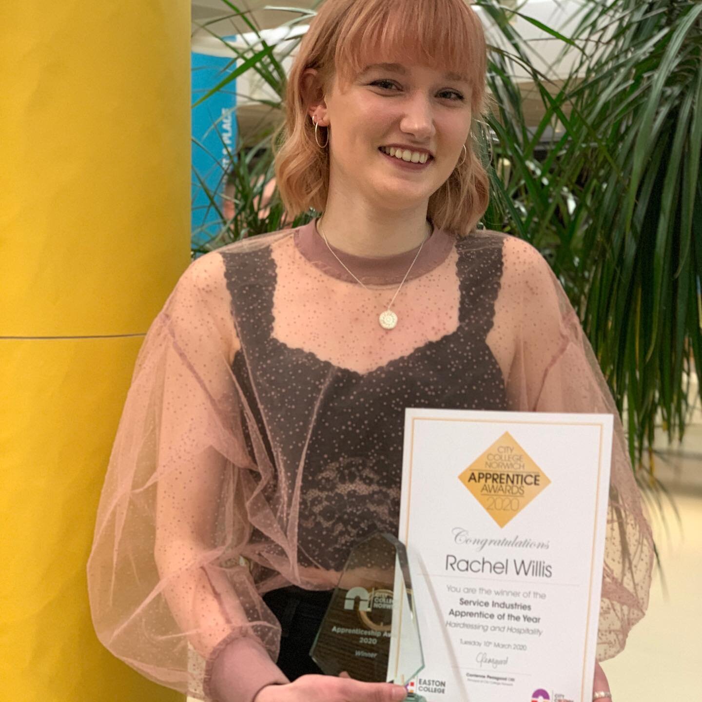 This time last year @rachelclairehair and the Flint Hair Team received apprentice and apprentice provider of the year awards at @ccn_hairdressers and now Rachel is on the path to being a qualified stylist @flint_hair_ 

If you, or anyone you know is 