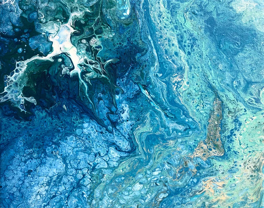 Two different blue moods as gifts for my mom 🕊🌎
I have a bunch of fluid paintings from the past several months I haven&rsquo;t posted yet, so enjoy some older backlog posts as I&rsquo;m focusing on a new semester of film courses~
Acrylic on 8x10 ca