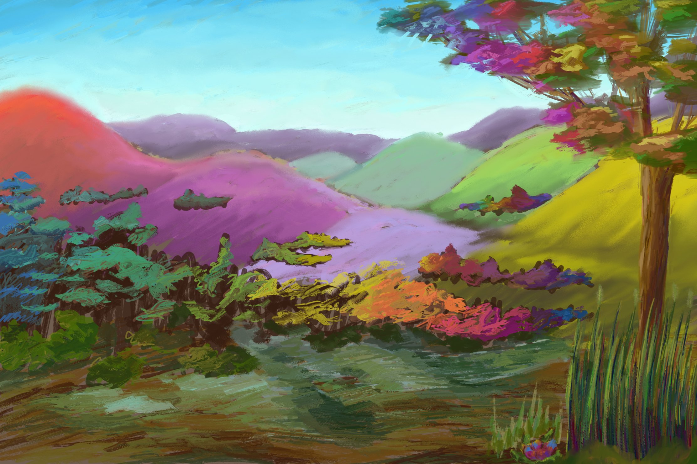 Rainbowscape Giclée Print