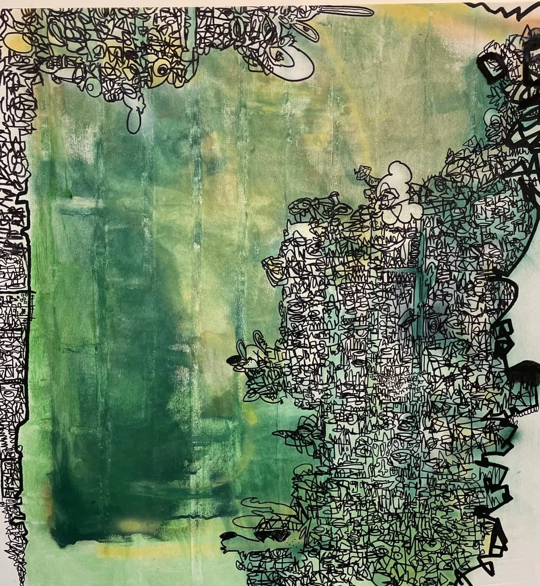 Justin Ellis "#5" Marker and Acrylic on Canvas