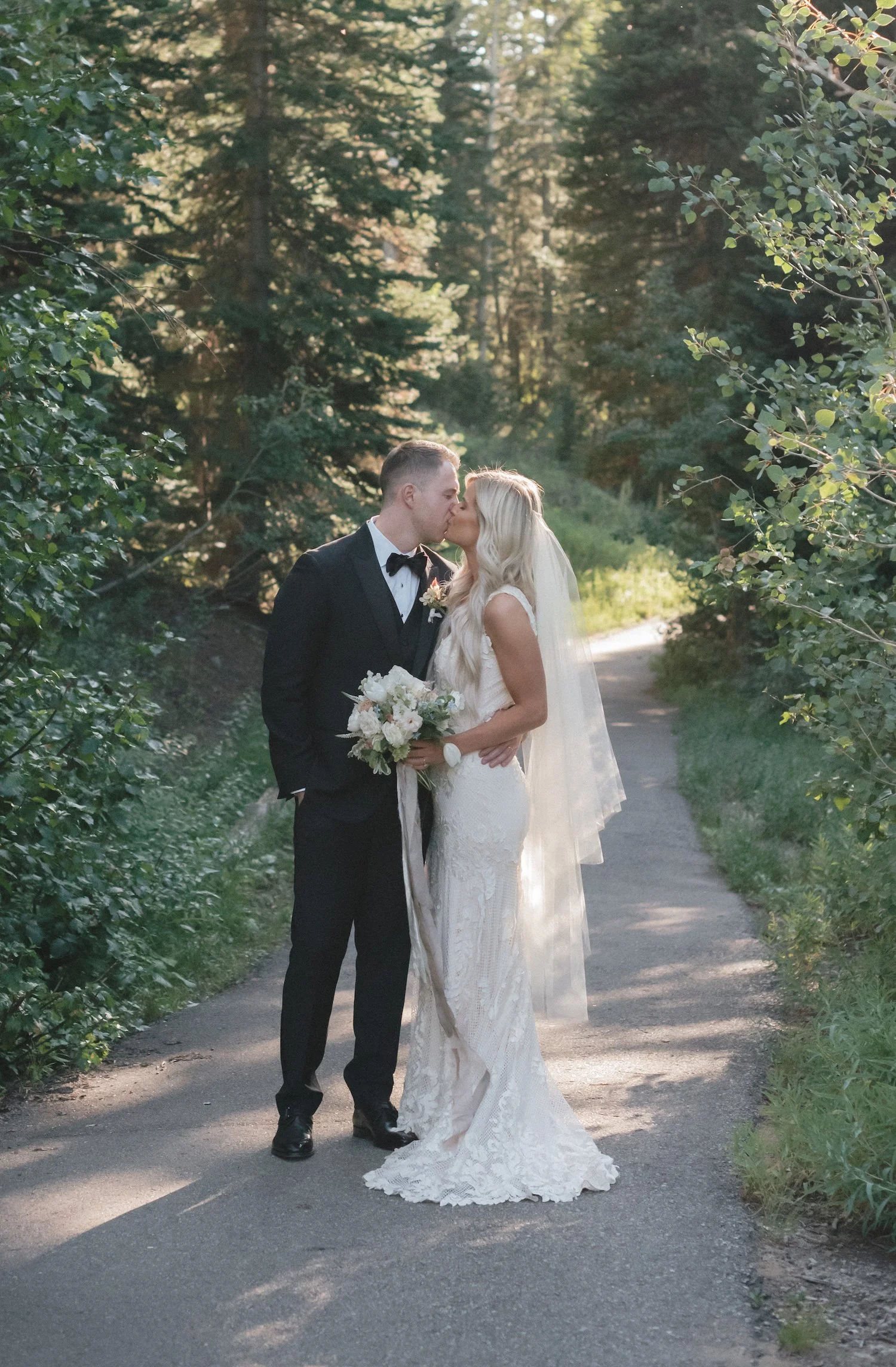 Romantic wedding portrait of couple enjoying their wedding day, Austin, Texas Hill Country & Durango, Colorado