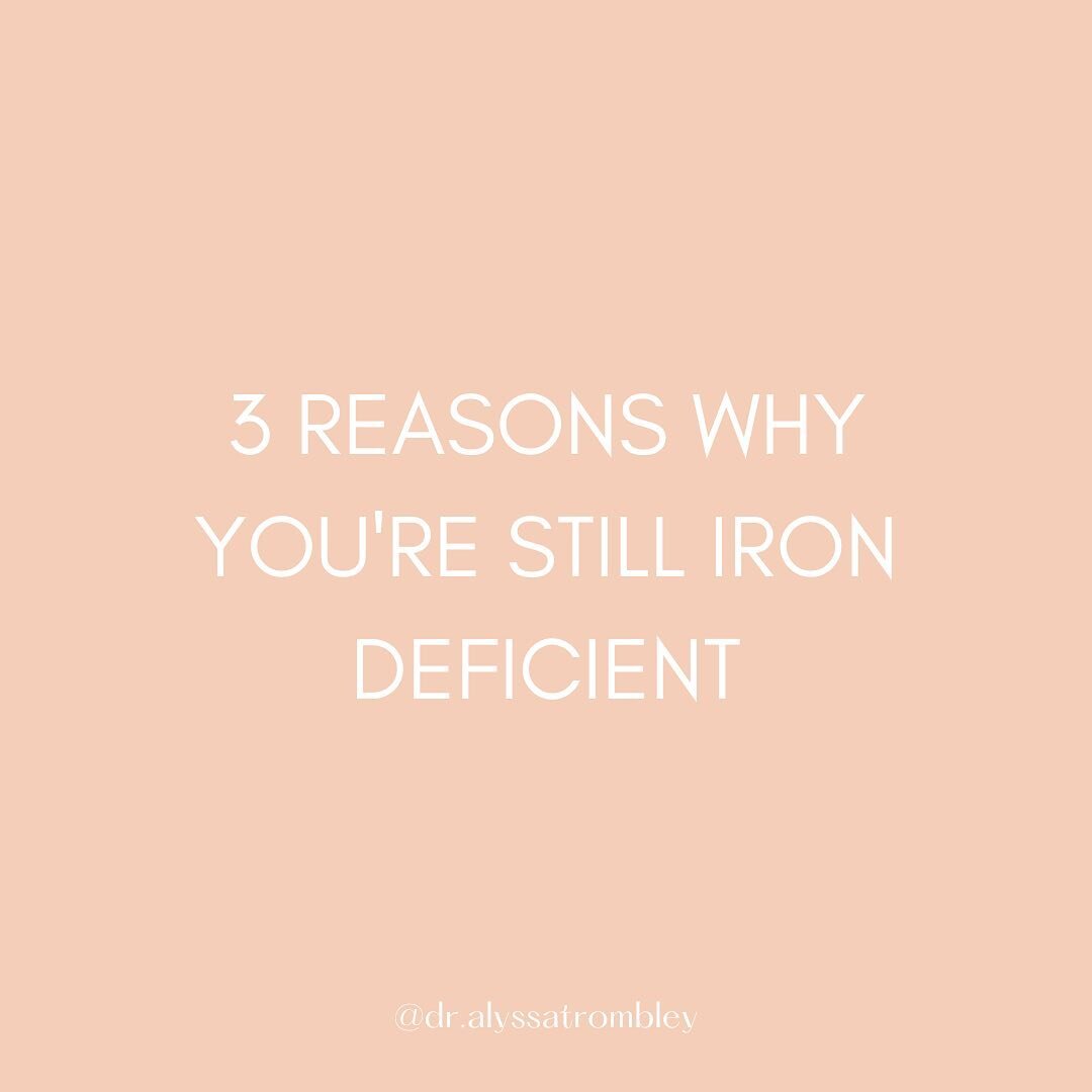 Are you chronically iron deficient? 🩸🫠

Have you been supplementing iron for months or years without success in raising your iron levels? 

This deserves further attention &amp; investigation! 🤓👩🏼&zwj;⚕️

Swipe to see the 3 most common reasons f