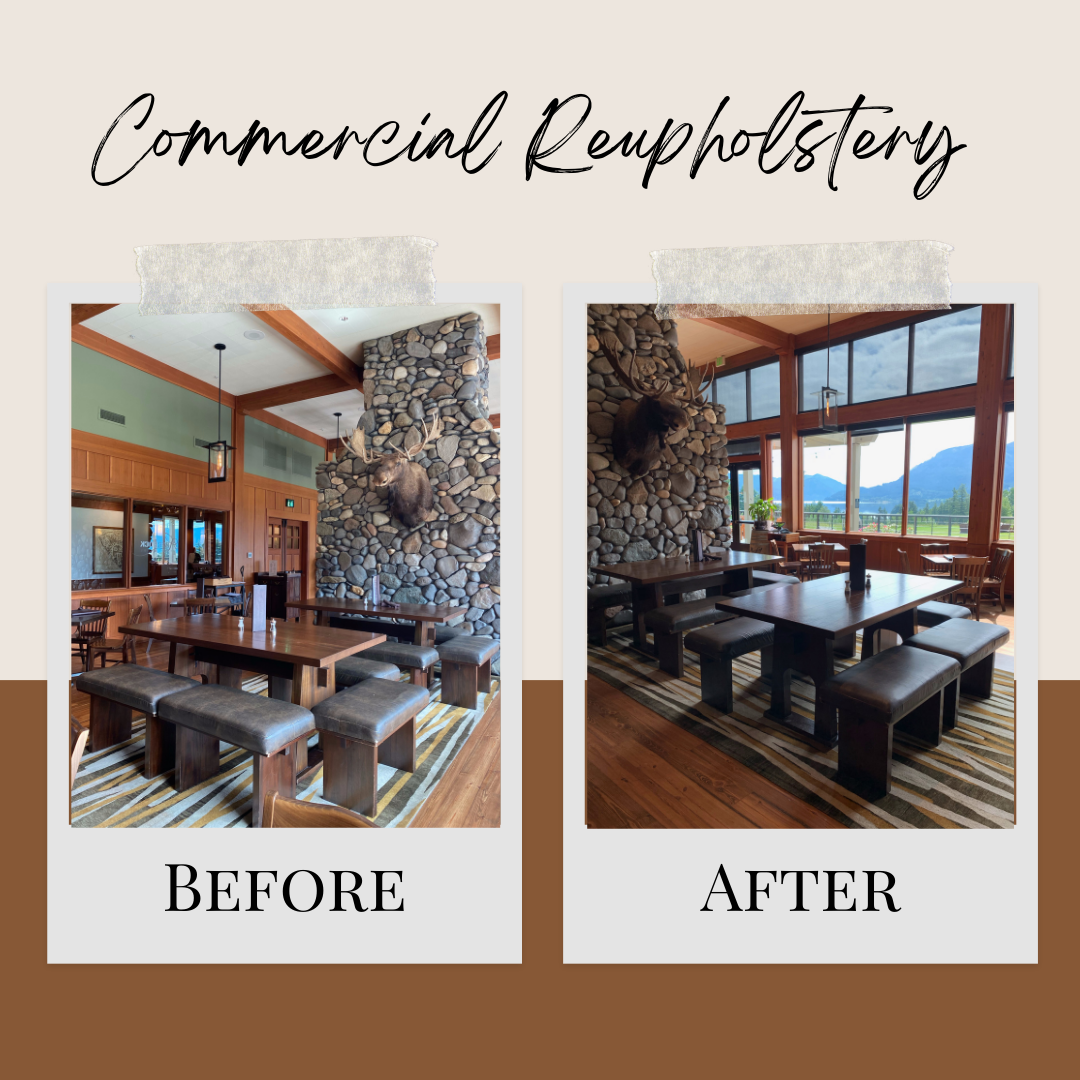 leather upholstery of restaurant booth