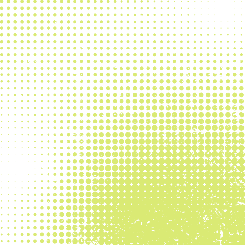 A halftone pattern of a lime green gradient of dots on a white background.
