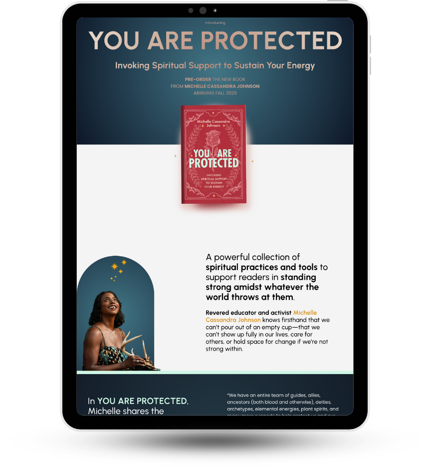 You Are Protected, the latest book from Michelle Cassandra Johnson, sales page