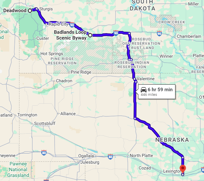 Deadwood-Route-Back-to-Kearney-via-Badlands National-Park