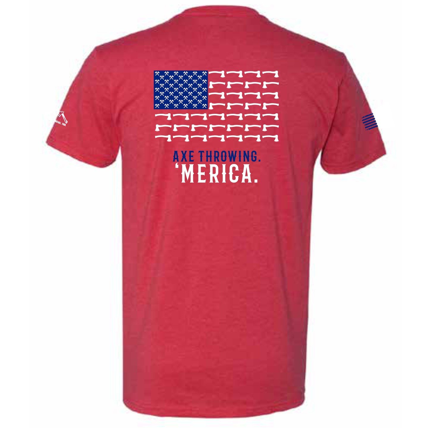 'Merica Stars and Stripes - Axe Throwing Red Shirt - Hatchet Hangout ...