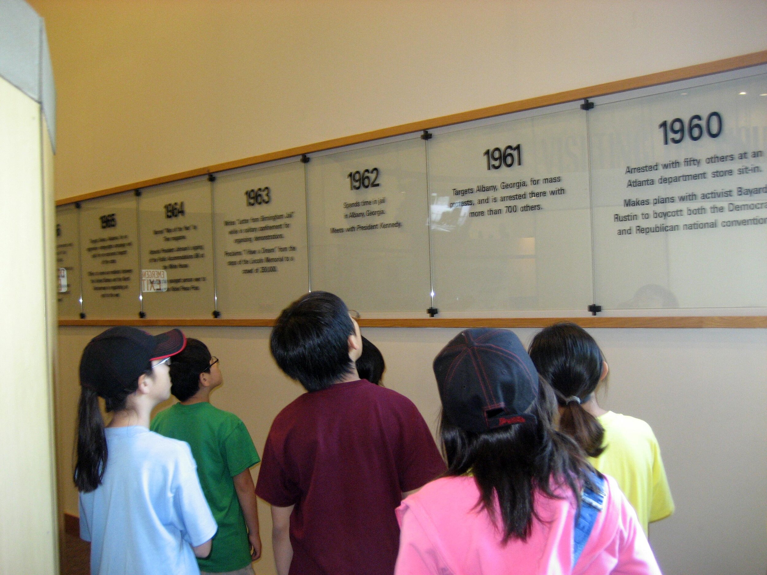  Time Line at the Dr. King Historic Site 