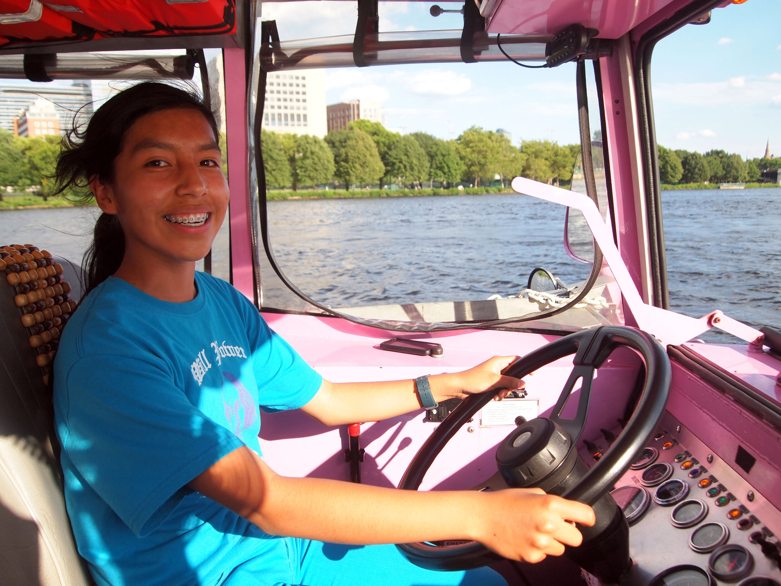  Elsa Driving on the Charles River 