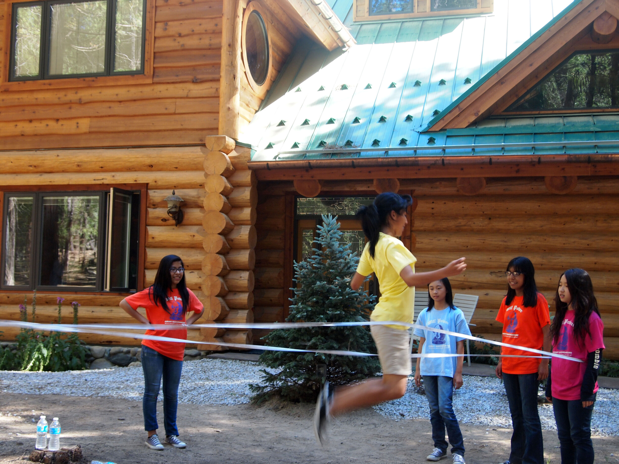  Chinese Jump Rope Outside our Yosemite Home 