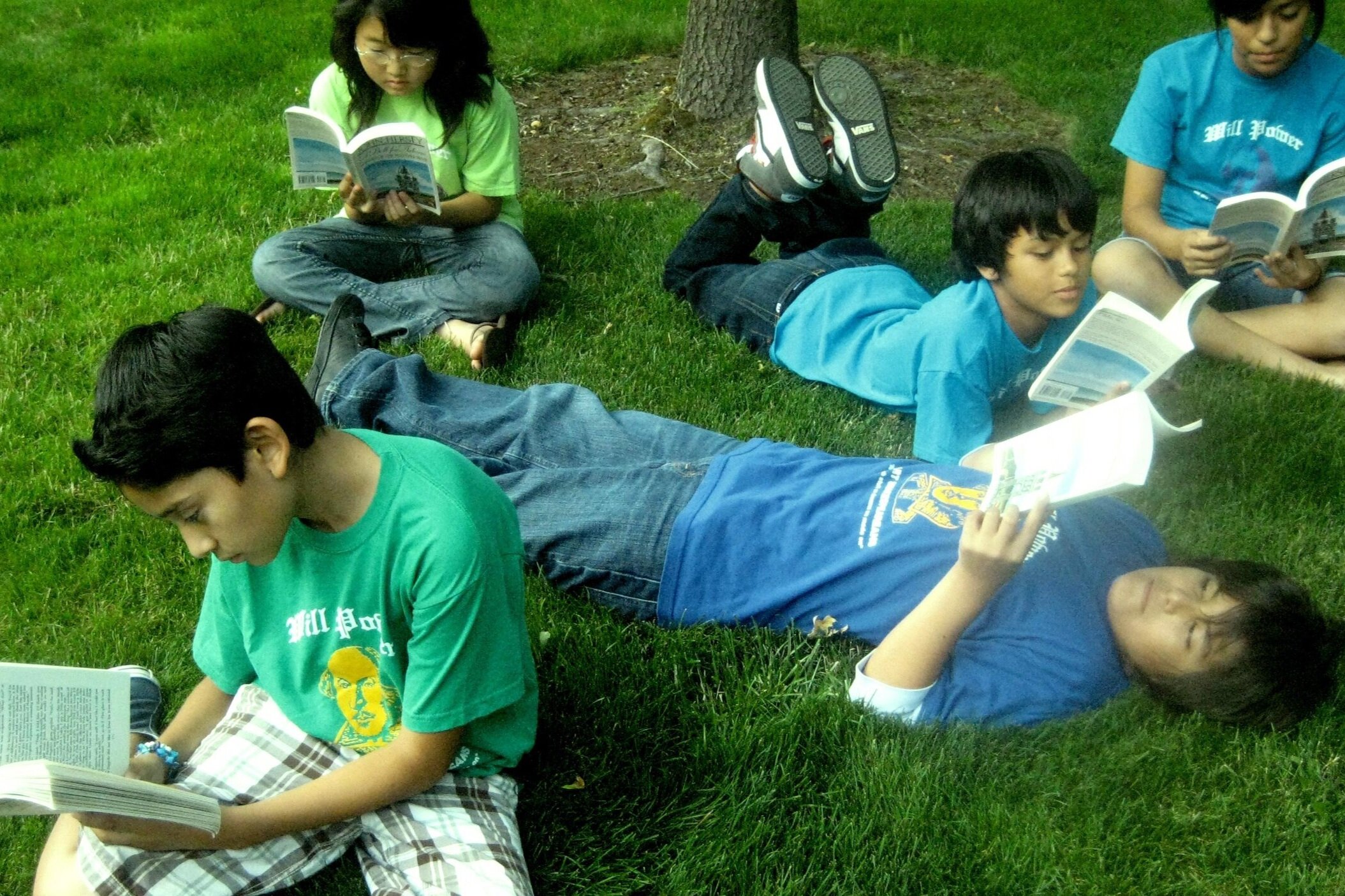  Kids read John Hersey's  A Bell for Adano  in Lithia Park 