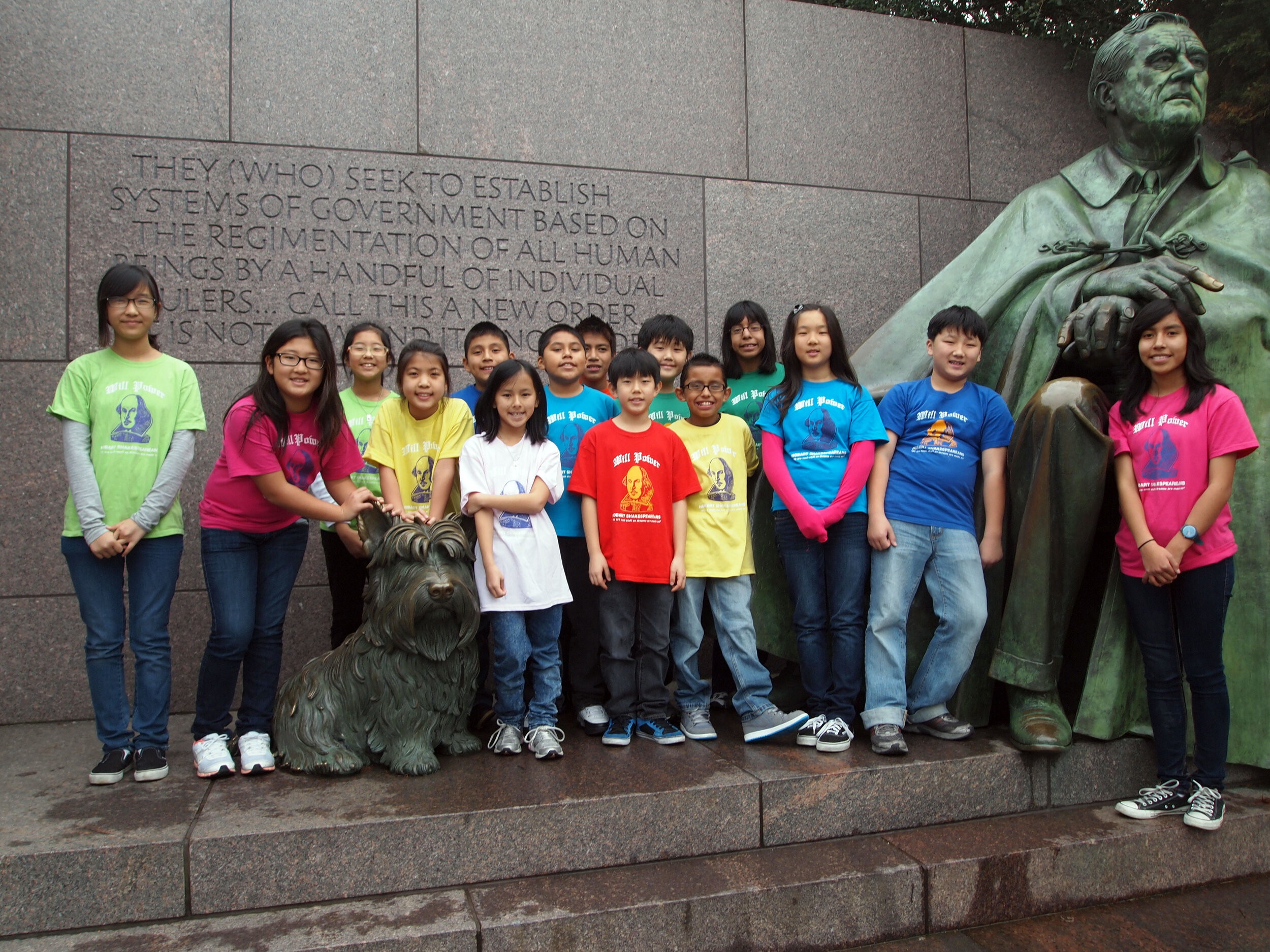  FDR Memorial with the President and Fala 