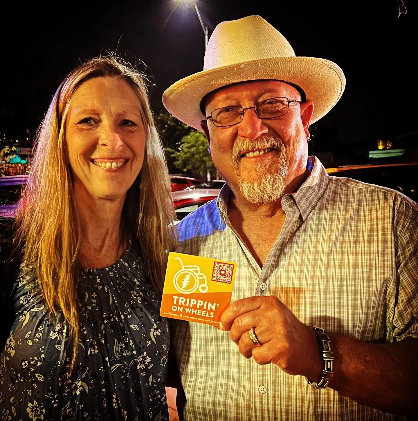 💛 🧡👆🏼follow our journey, link in the bio 

#friendsofTOW #stuckonTOW #awareness #wheelchairlife #followus #confidence #trippinonwheels #accessibilitymatters #disabilityrightsarehumanrights @continentalclubatx 
IMAGE DESCRIPTION: &ldquo;Blues Houn