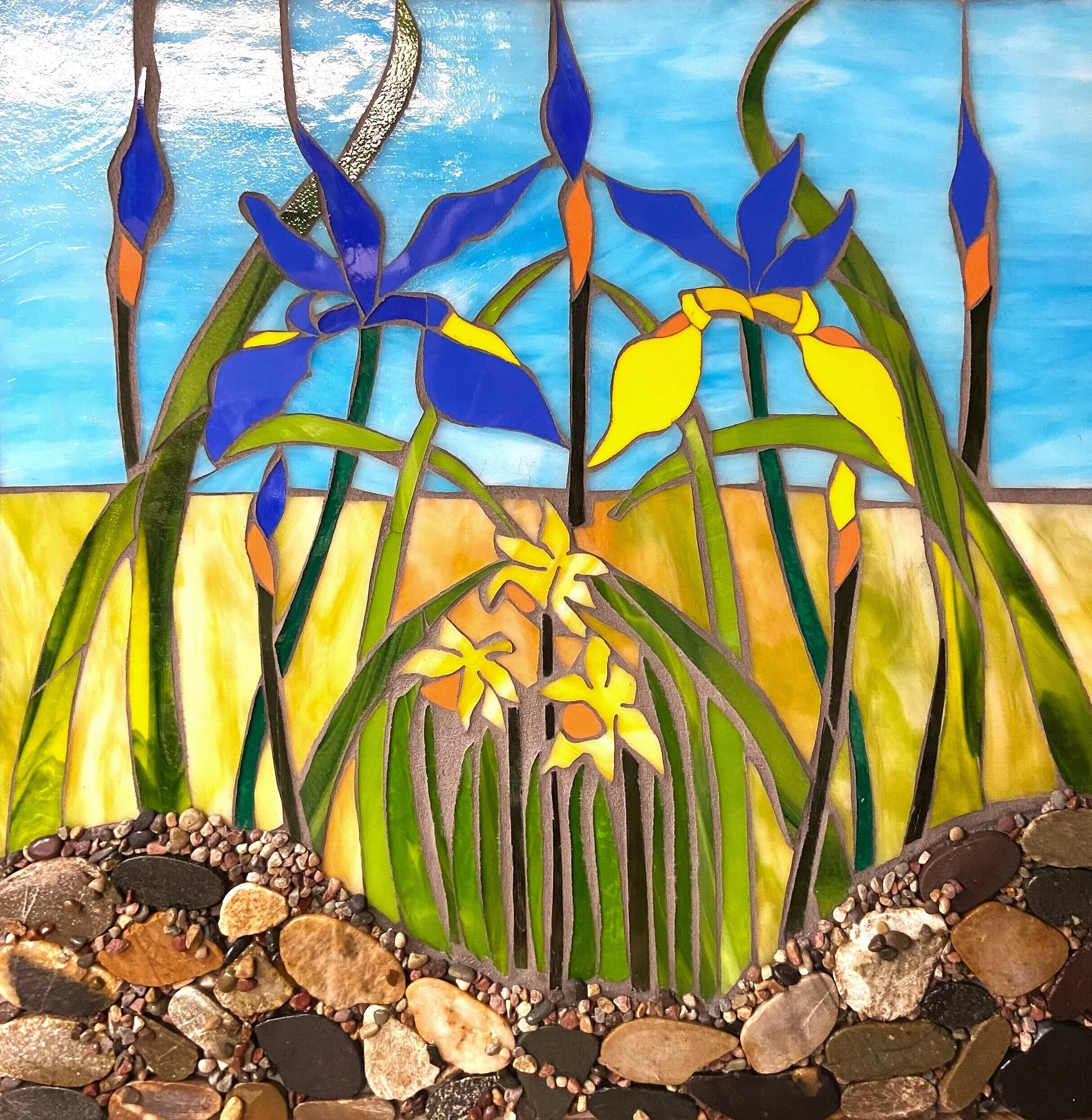 Irises Mixed Medium 24X24" (NOT FOR SALE)