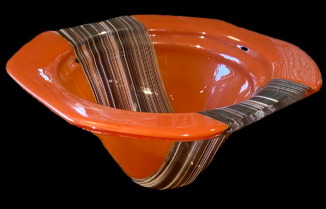 Terracotta Bowl w Stripe 10" diameter
(SOLD)