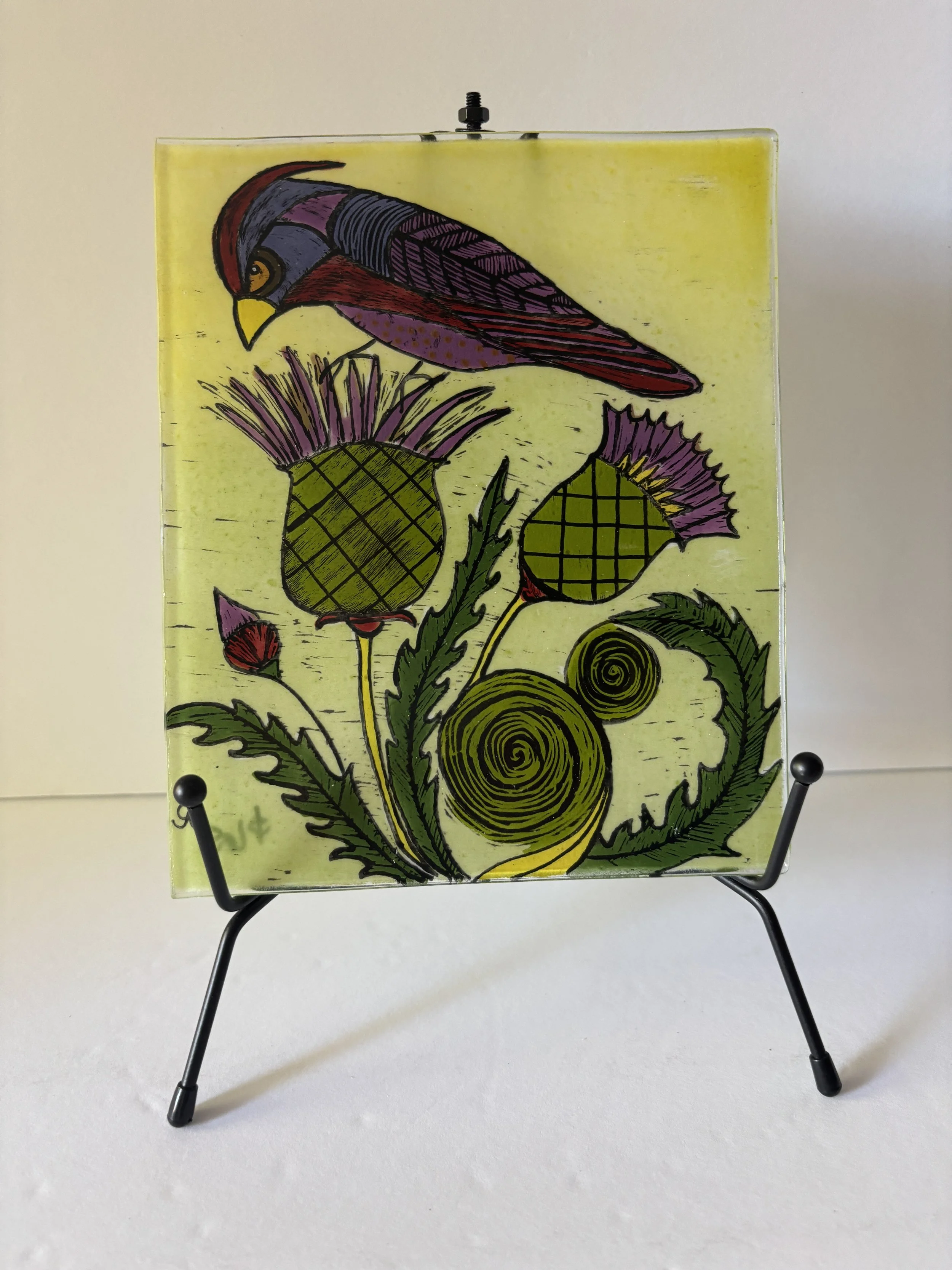 PURPLE FINCH 7 X 6"