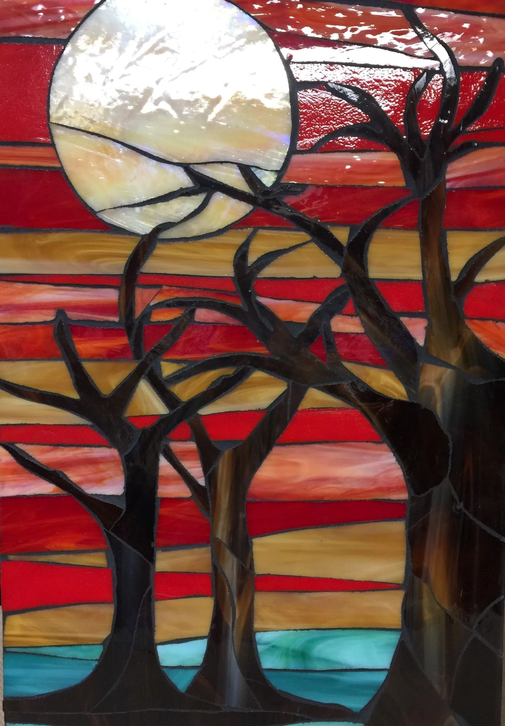 BARE TREES DANCING IN MOONLIGHT 24 X 16" (SOLD)