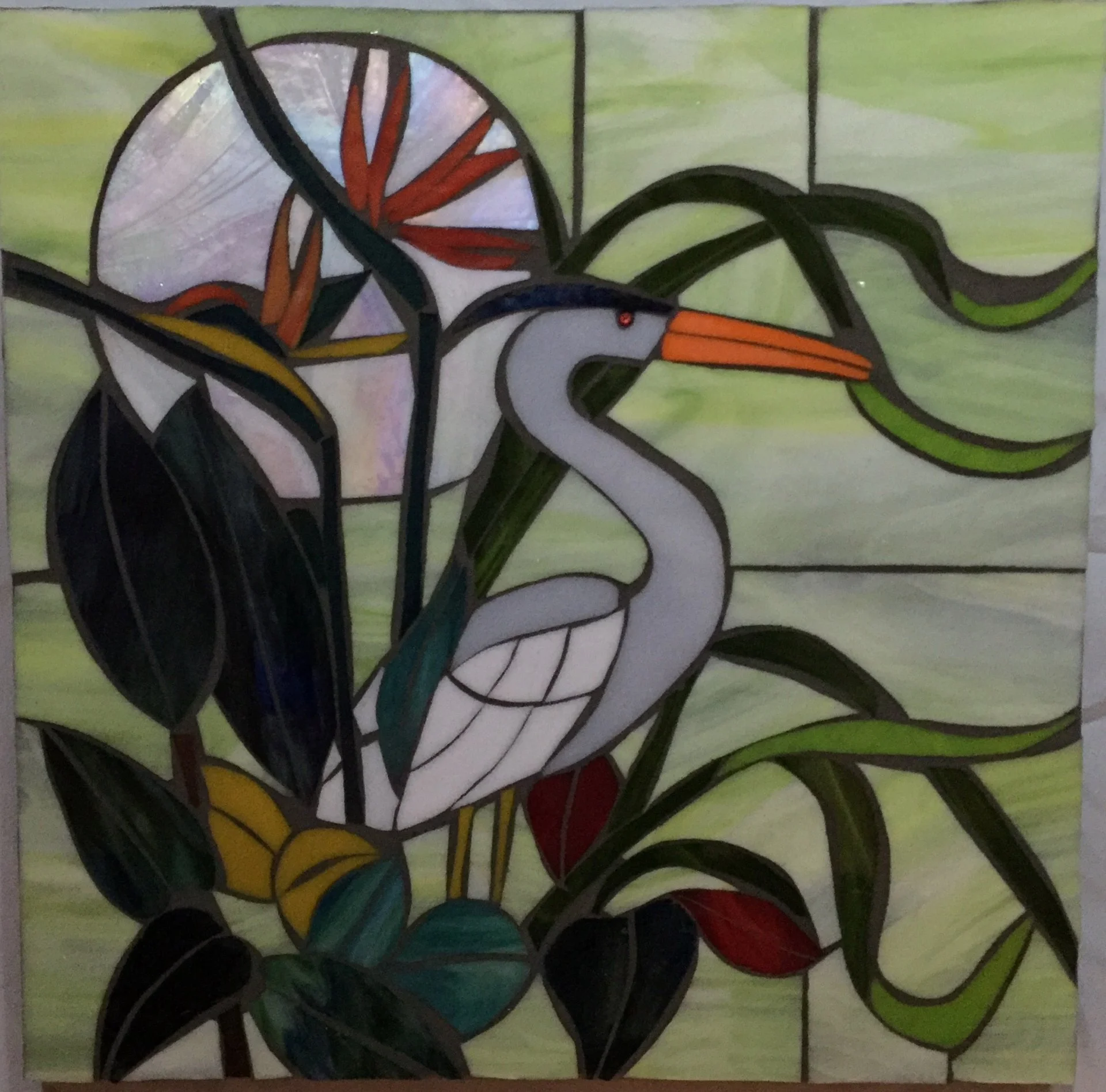 BLACK CROWN NIGHT HERON 16 X 16" (SOLD)