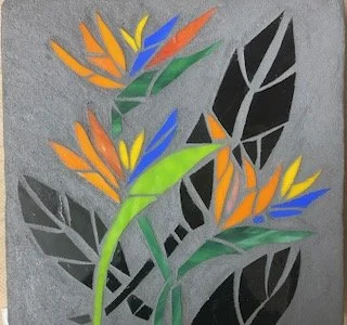 Bird of Paradise Garden Stone 
10 X 10" Square (SOLD)