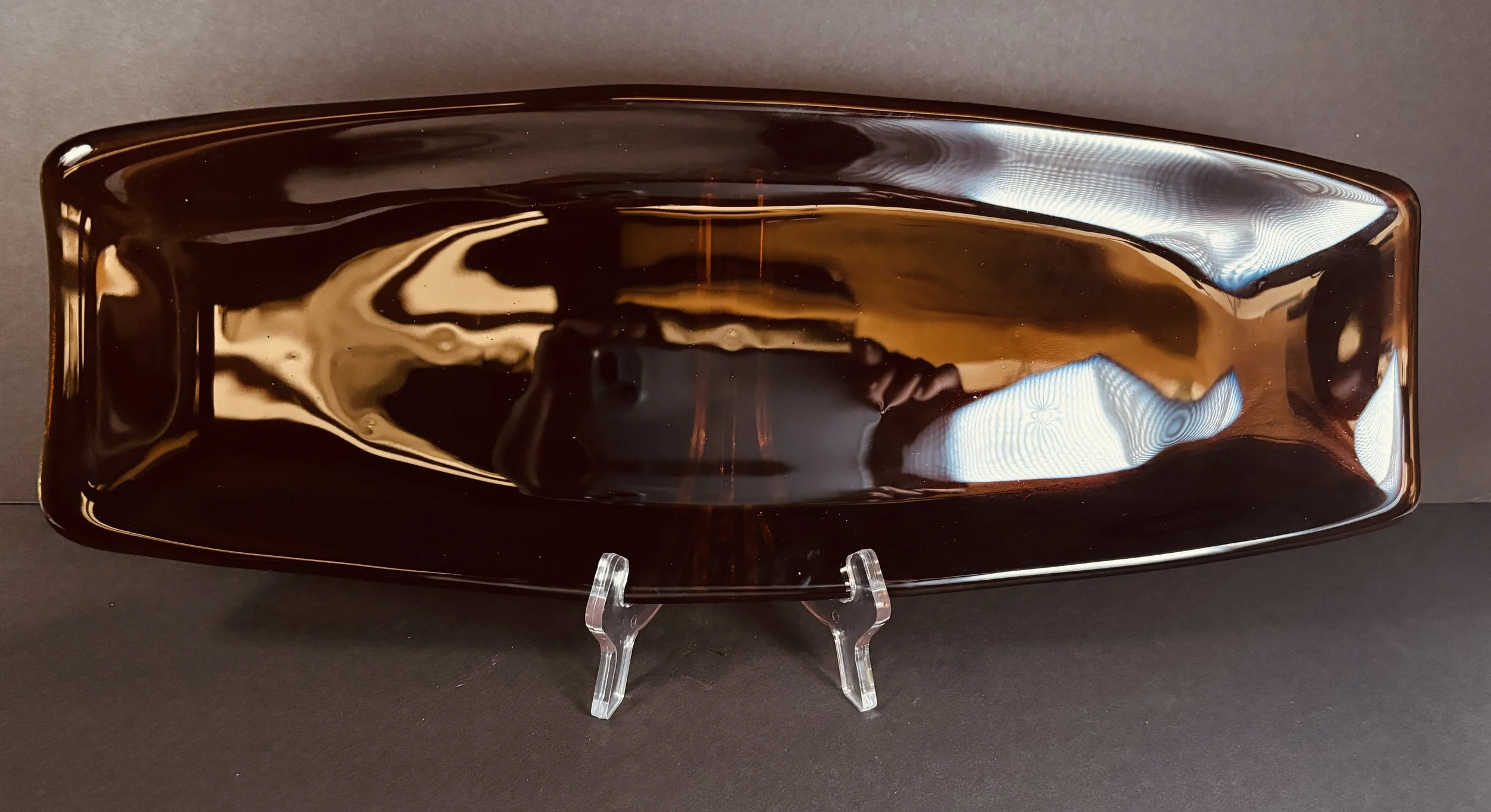 Root beer Colored Oblong Platter