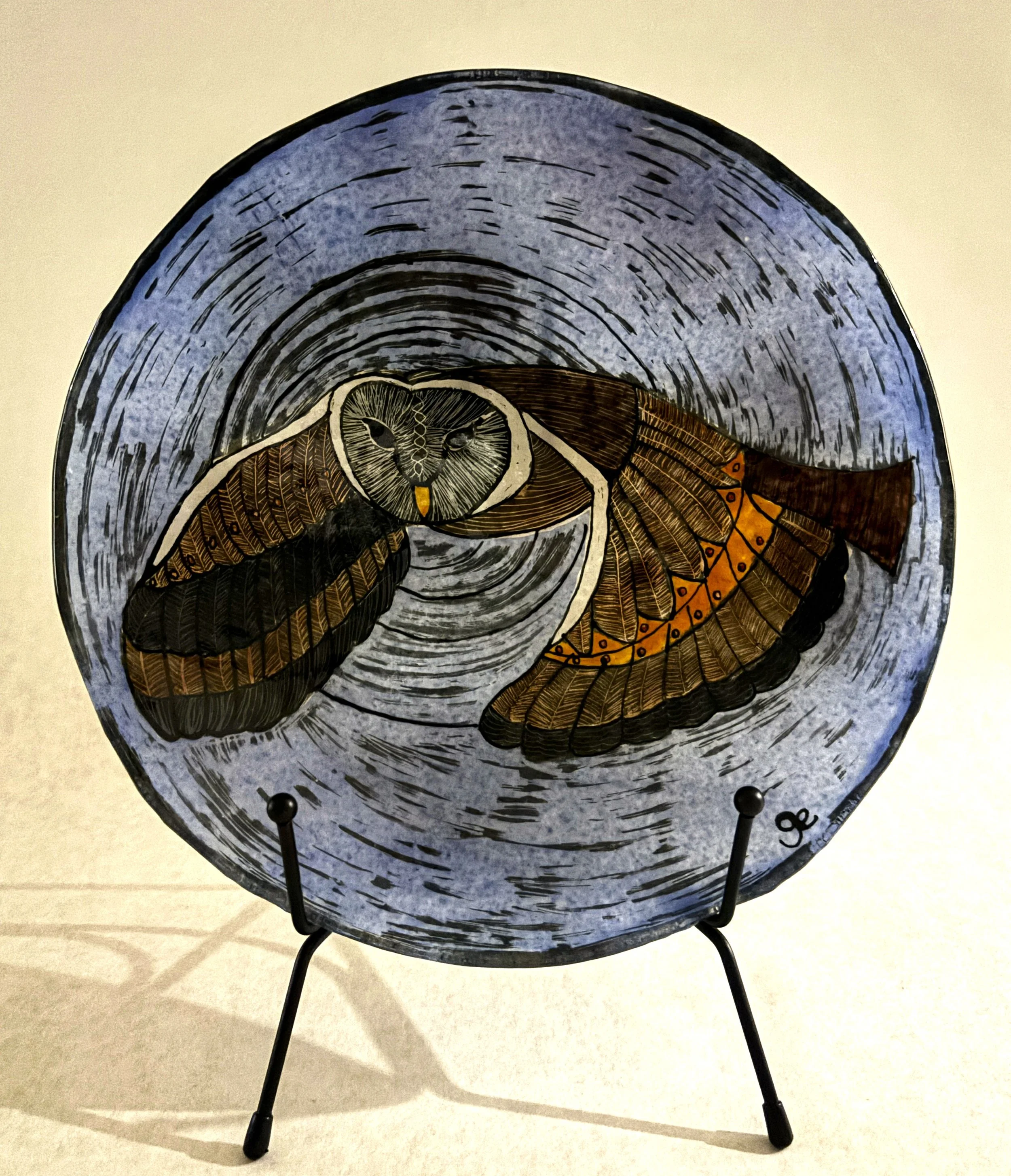 8" SPOTTED OWL PLATE