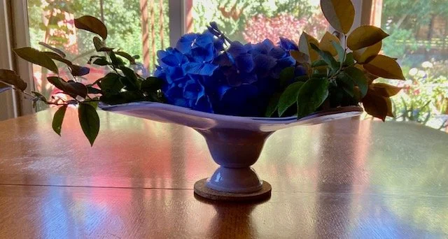 FLOUNCY SLUMPED BOWL
 OPAQUE LAVENDER