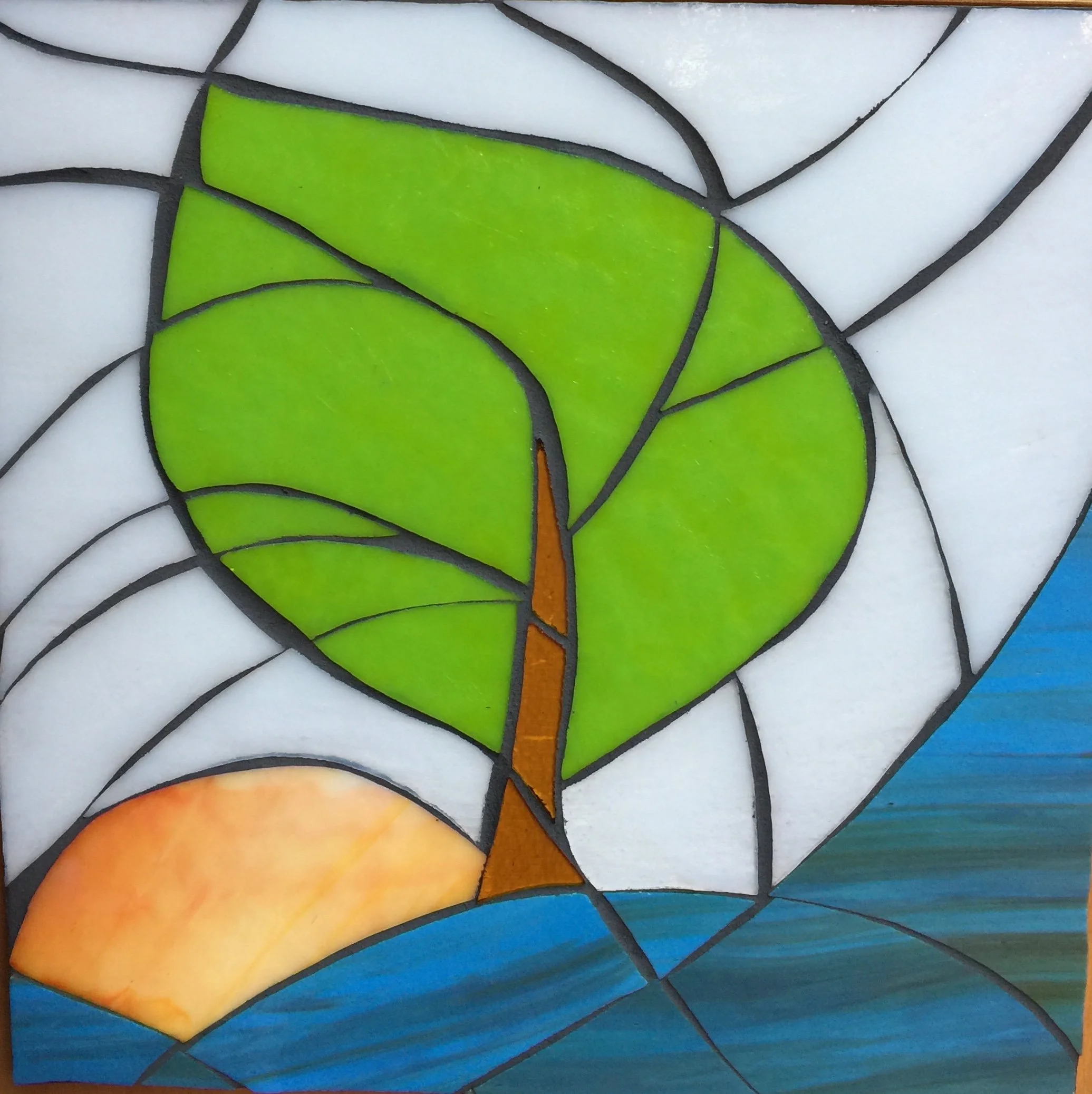 TREE ON THE HILL 14 X 14"