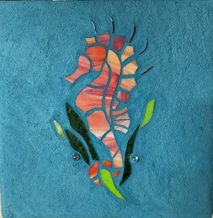 Sea Horse Garden Stone 12X12"