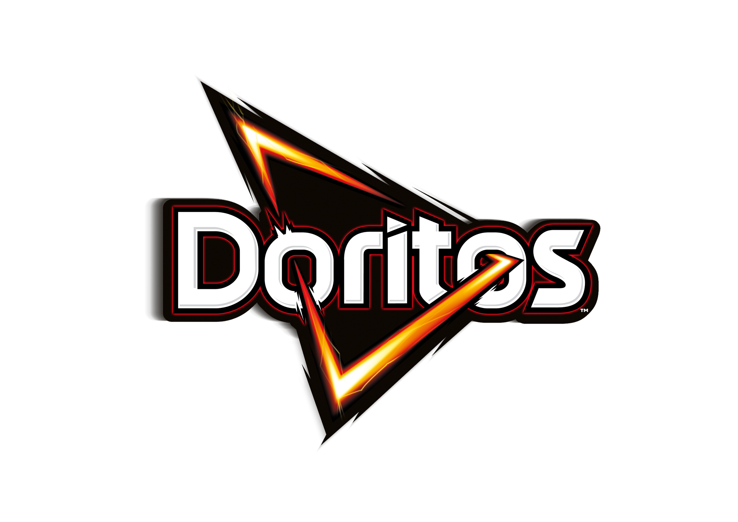 The Doritos logo with a stylized orange and yellow lightning bolt.