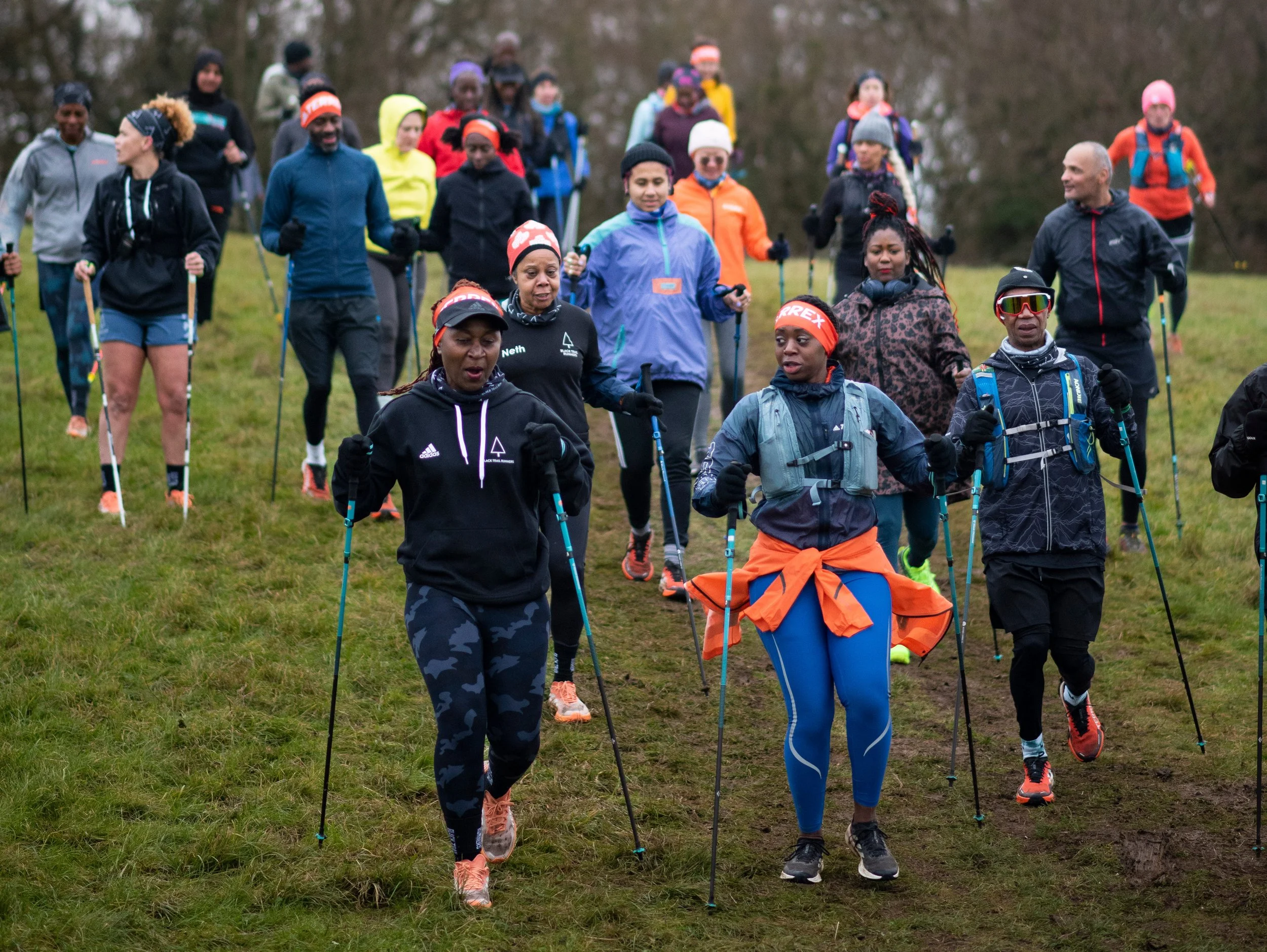 The Black Trail Runners community out for a taster event in Epping Forest