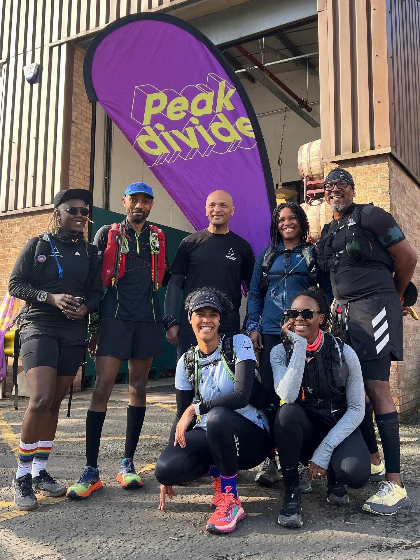 The Black Trail Runners posing for a photo