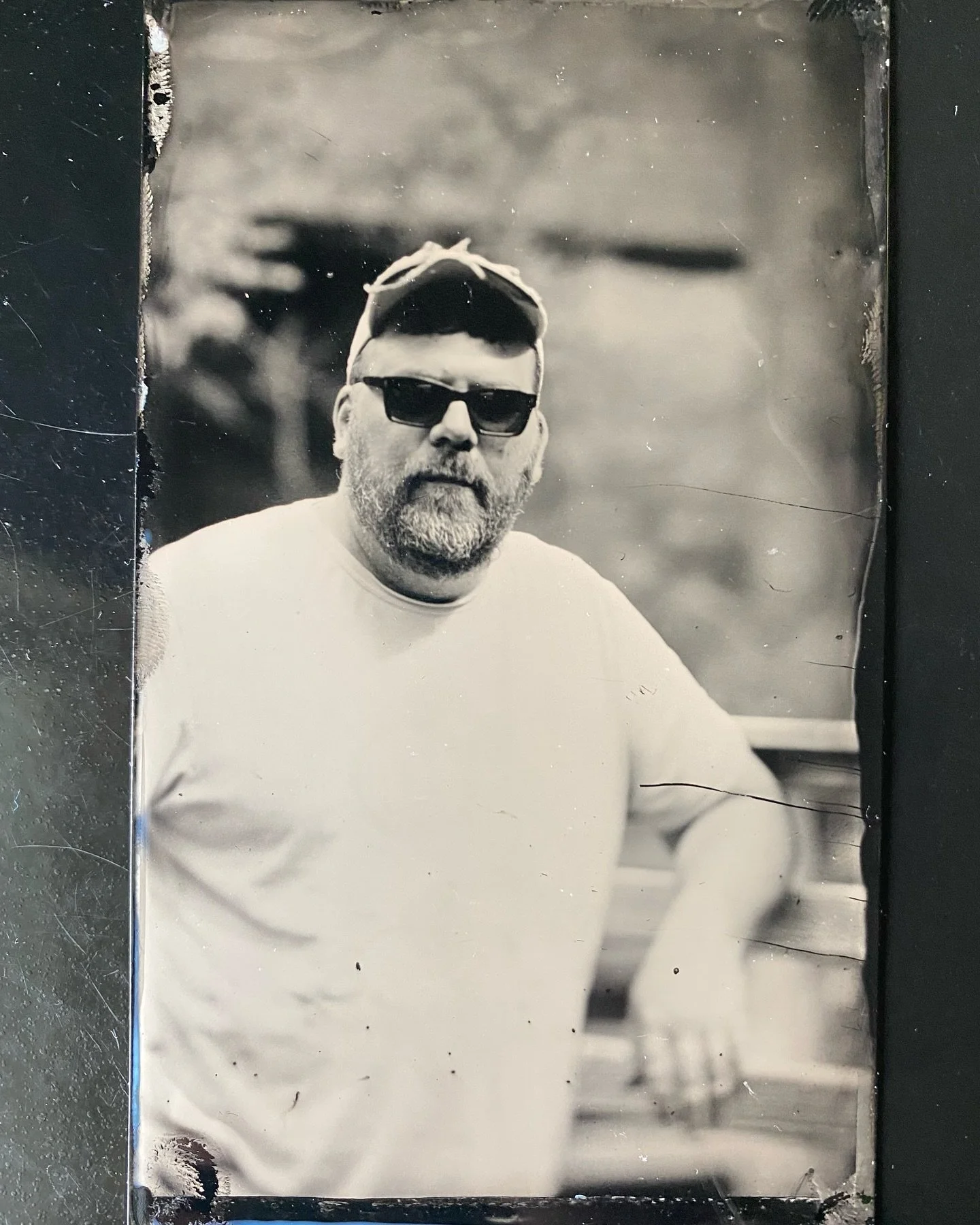 Honored to have been photographed three times by the lovely and talented @time_traveler_tintype during my residency at @air_byrdcliffe