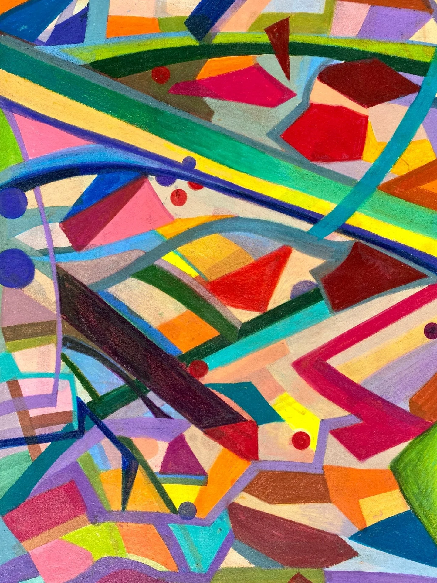 Scattered Stories
ink and colored pencil on cotton rag paper
31 x 23 cm / 12 x 9 inches

In a map that&rsquo;s made of daydreams, 
where the colors lose their names, I was walking along the fault lines 
of a thousand shifting planes.
&nbsp;
All the s