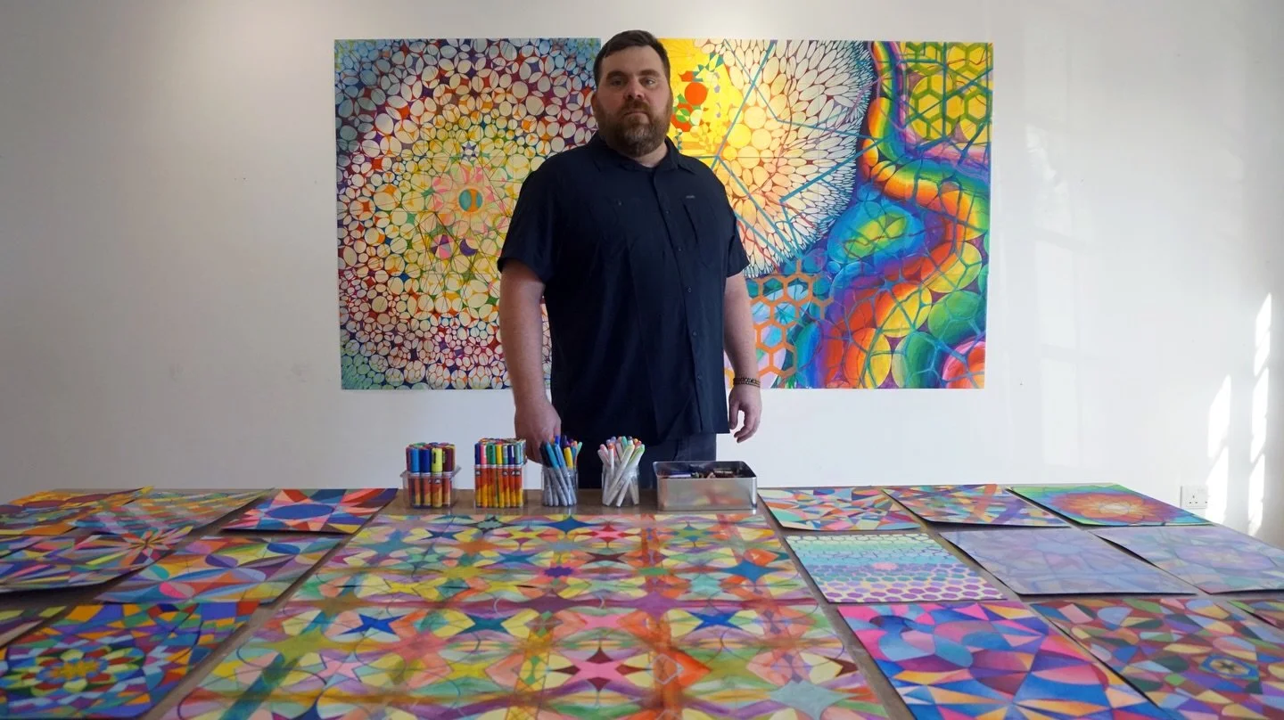 Clark Stoeckley is an American artist and Associate Professor of Art and Graphic Design at the American University of Kuwait, where he has taught for the past ten years. Clark&rsquo;s practice centers on vibrant geometric abstraction, with meditative