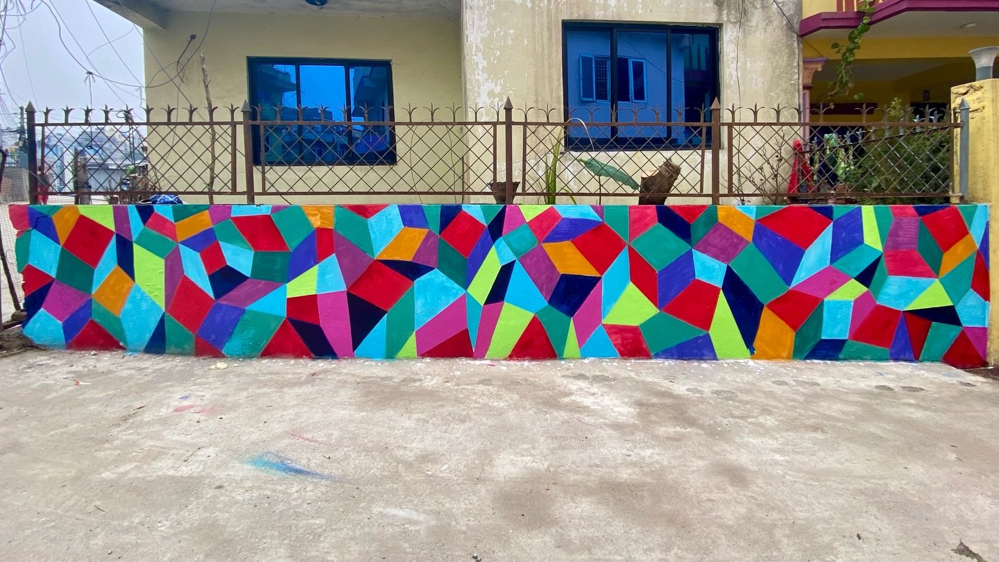 My second mural from my residency at Kala Yatra @kala_yatra_artist_collective in Kathmandu, Nepal. Being here, surrounded by such a rich mix of culture, chaos, color, and quiet moments in between, really shaped how this mural evolved. Grateful to hav