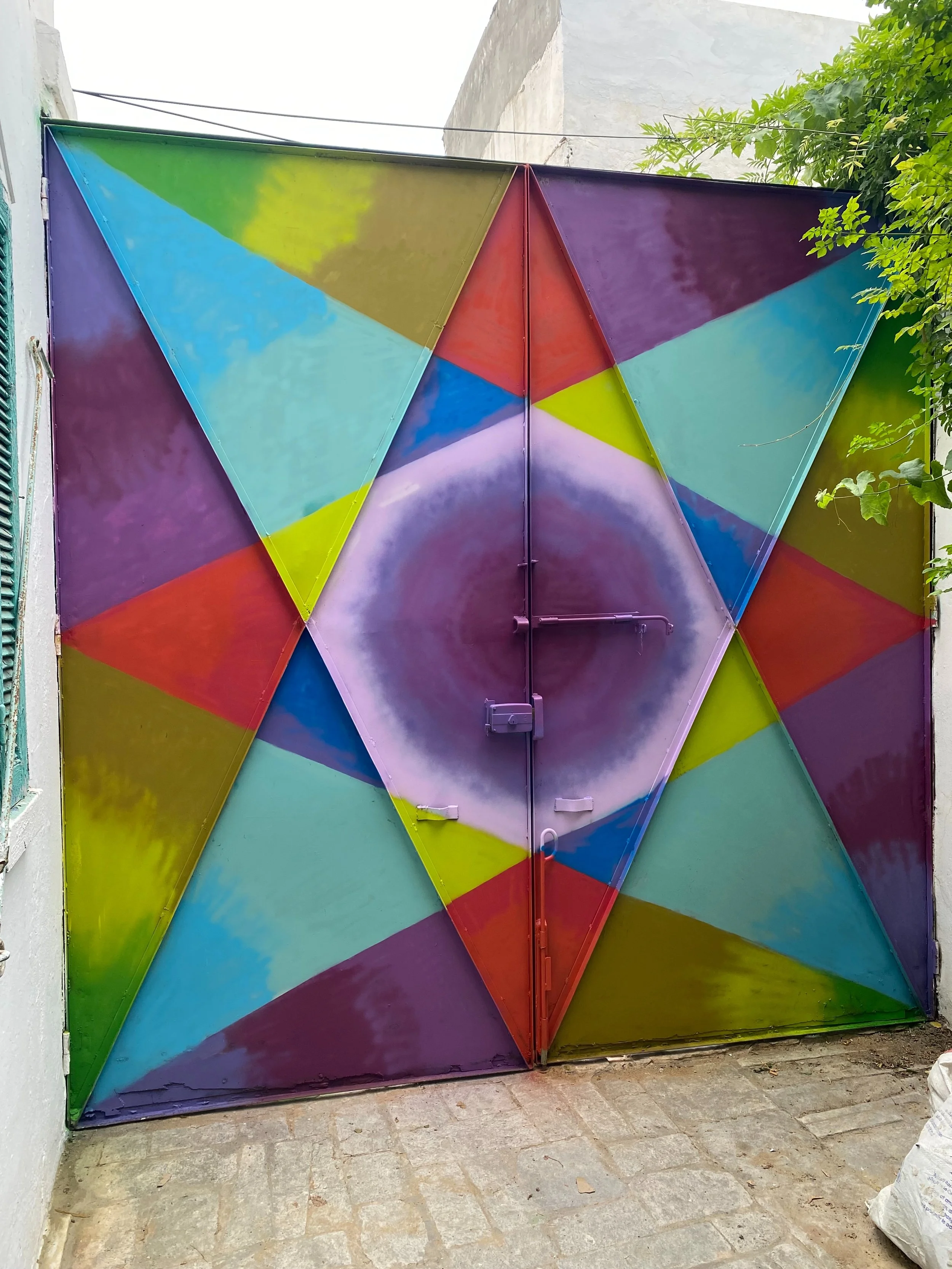 Our artist-in-residence Clark Stoeckley @clark_stoeckley also painted the inside of our door. There is one more day to catch his exhibition of drawings in the chapel.
