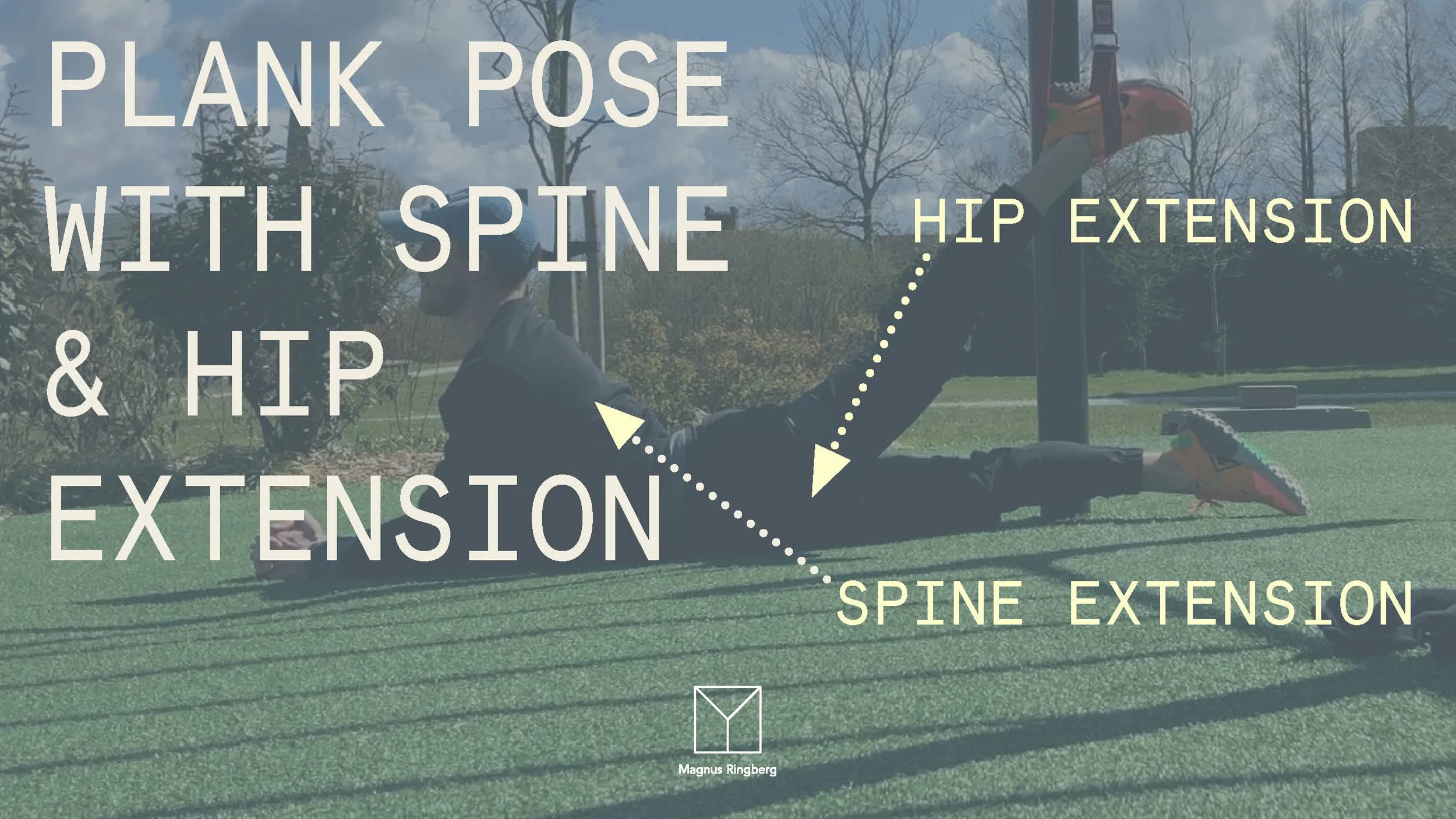 Plank with spine- and hip extension