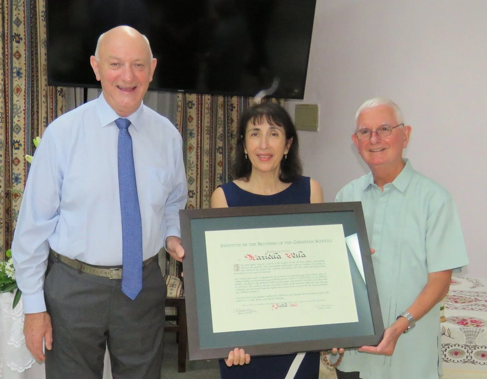 Mariella receives Letters of Affiliation at special ceremony