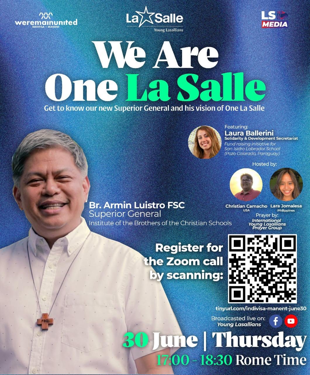 Meet our Superior General at ‘We Are One La Salle’ online event