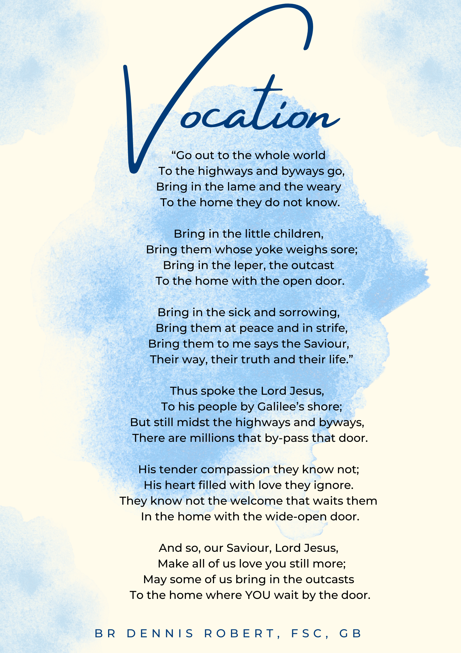 Sentiment of Vocation poem is very much alive